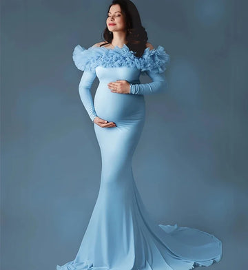 MQTIME - Maternity Dress Photoshoot Dress Baby Shower Dress Maternity Dress